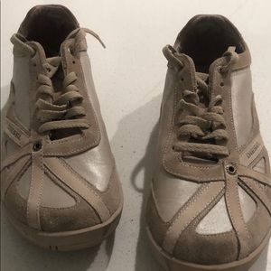 Diesel Cow leather shoe.  Beige.